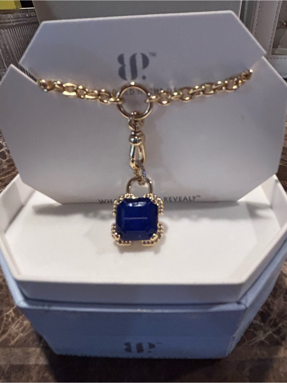 Dial Up The Drama - Sapphire Pendant Necklace   Gold